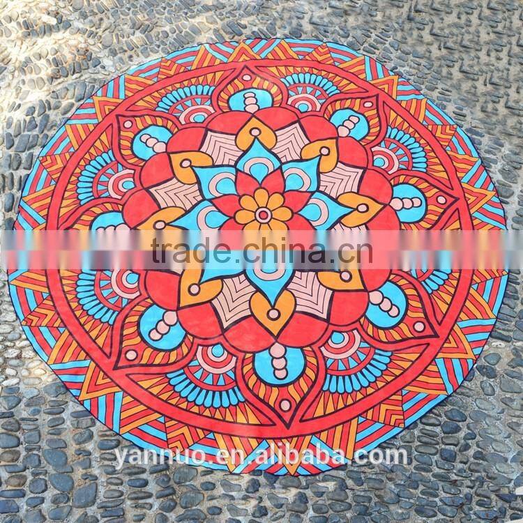 Large Round Donut Beach Towel Cotton Print For Stand by Custom