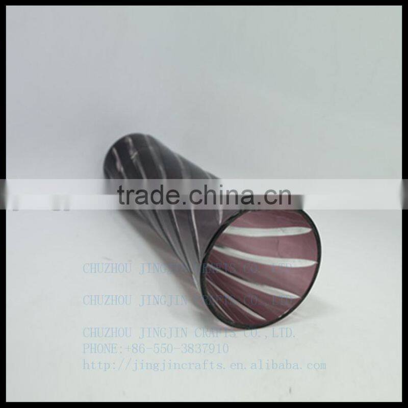 2017 new arrival overlay single flower glass vase