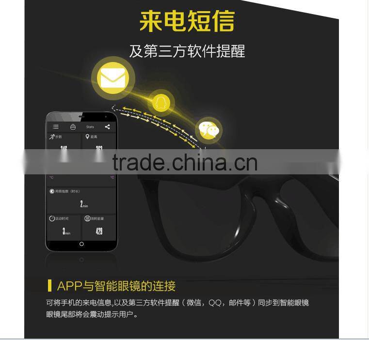 Fashion Bluetooth Smart Glasses APP Connect Glasses Step counting /Calls/Message Push No Wear sense Smart Glasses