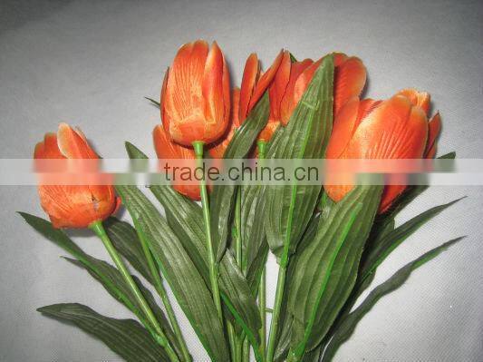 Silk Tulips Flower Artificial Tulip Arrangement Nature Touch Tulip