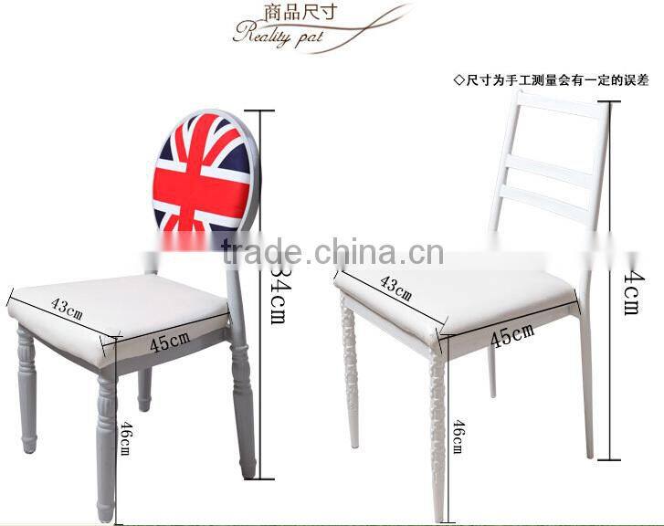 wholesale Quality antique metal square back dining chair QL-T855