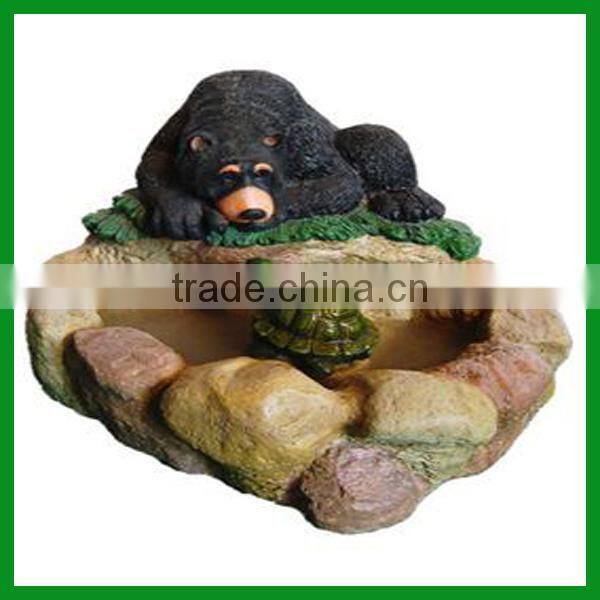 FO-1196 Bear With Turtel Fountain for garden decor