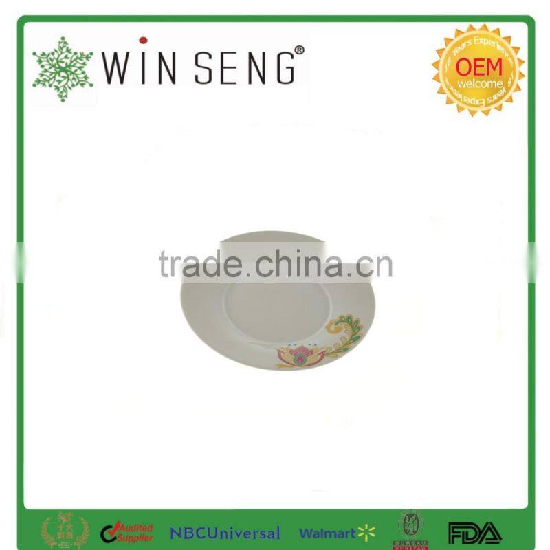 White Porcelain dinnerware round plate for gift item