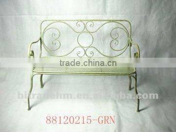 flower metal garden bench