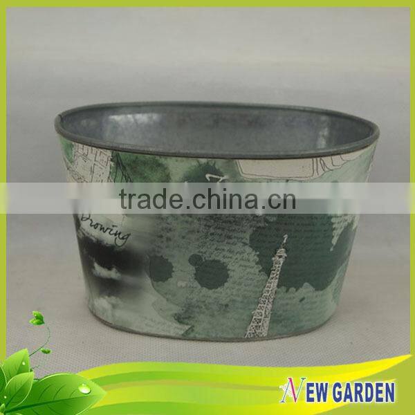 Classical elegant indoor metal herb garden planter pots