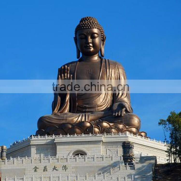 Buddhism Theme antique large bronze sitting buddha statue for sale