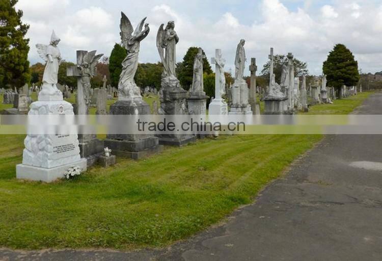 outdoor garden decoration stone carving white marble cemetery statues