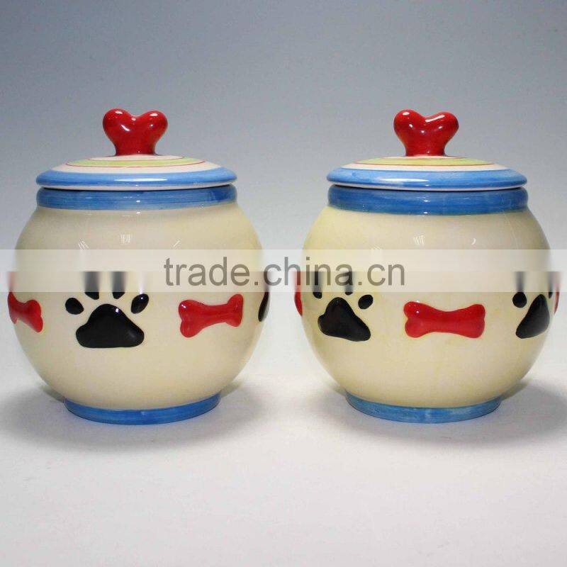 Ceramic Pet Jar Pet Food Jar