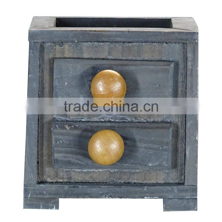 Rustic Rectangular Wooden Planter Boxes, Mini Indoor and Outdoor Flowerpot/ Garden Planters