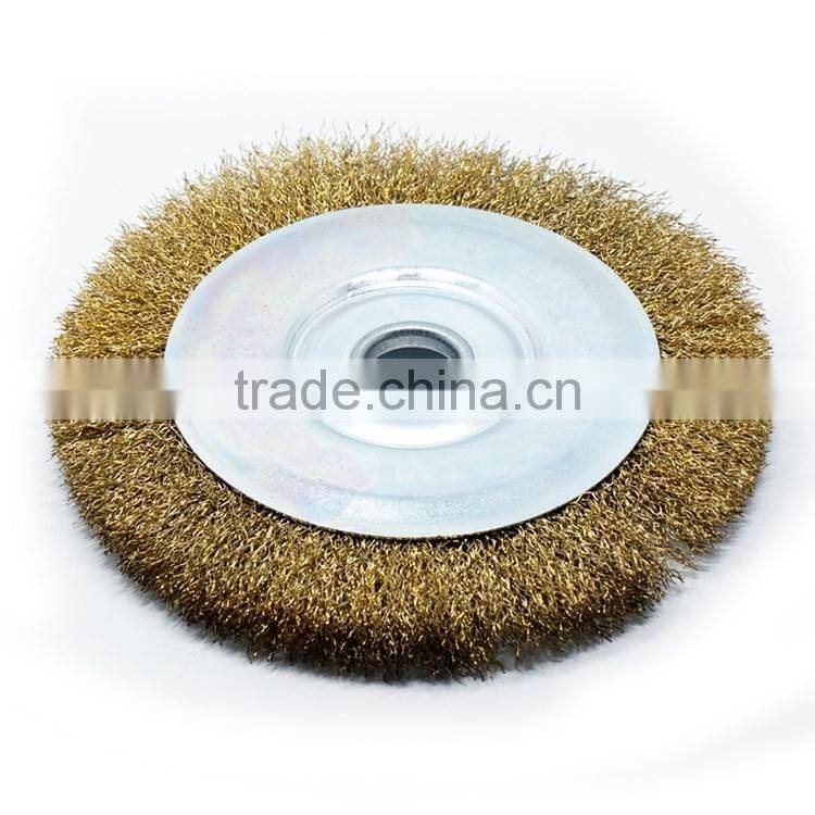 SWB-110 Big size Steel wire brush circular wire wheel brush bevel brush with arbor hole car vehicle cleaning tool