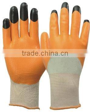 sunnyhope Nitrile smooth palm gloves with finger enforced coated