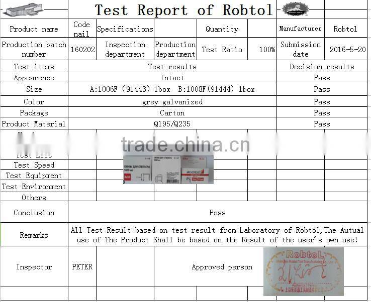 Puneumatic Nailer Staple wood furniture 8mm U Shape Stape Pins Gauge Silver Galvanized Code Nail Carton Seal Pin