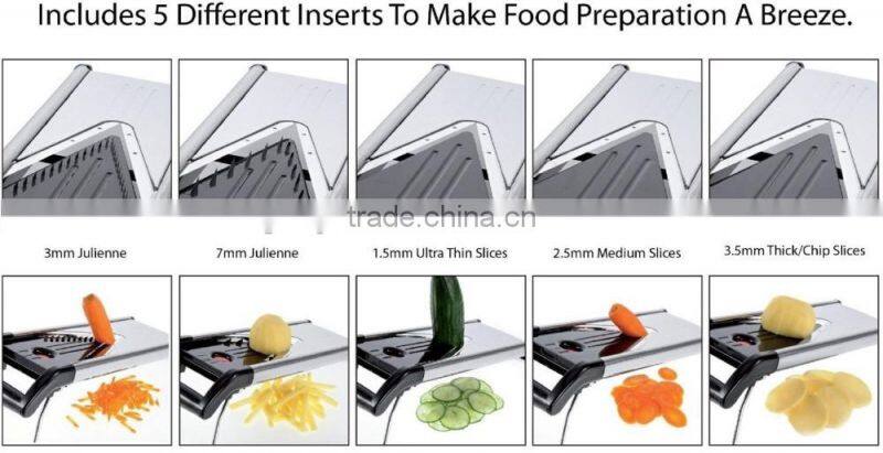 The Mandoline Slicer Vegetable Cutter Stainless Steel Kitchen Grater Chopper Blade