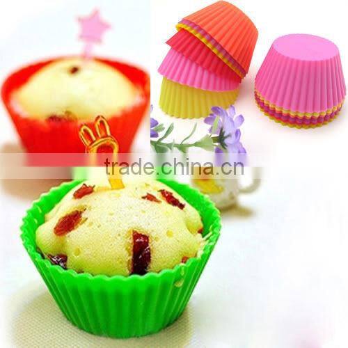 Pass test FDA Food safe grade 3D silicone cupcake mold