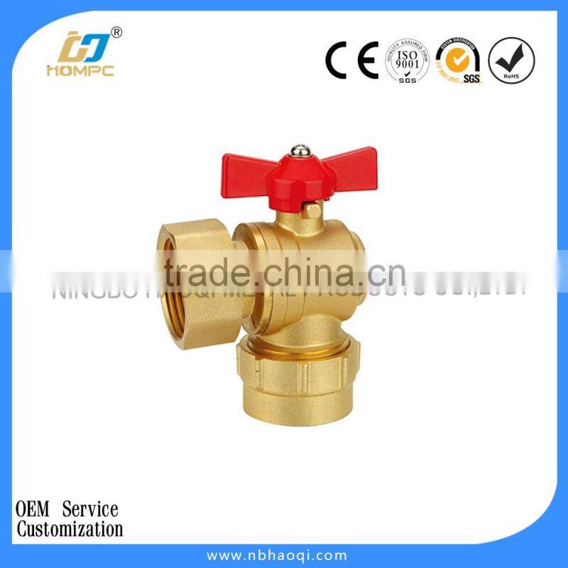 Red handle brass anti-corrosion ball valve