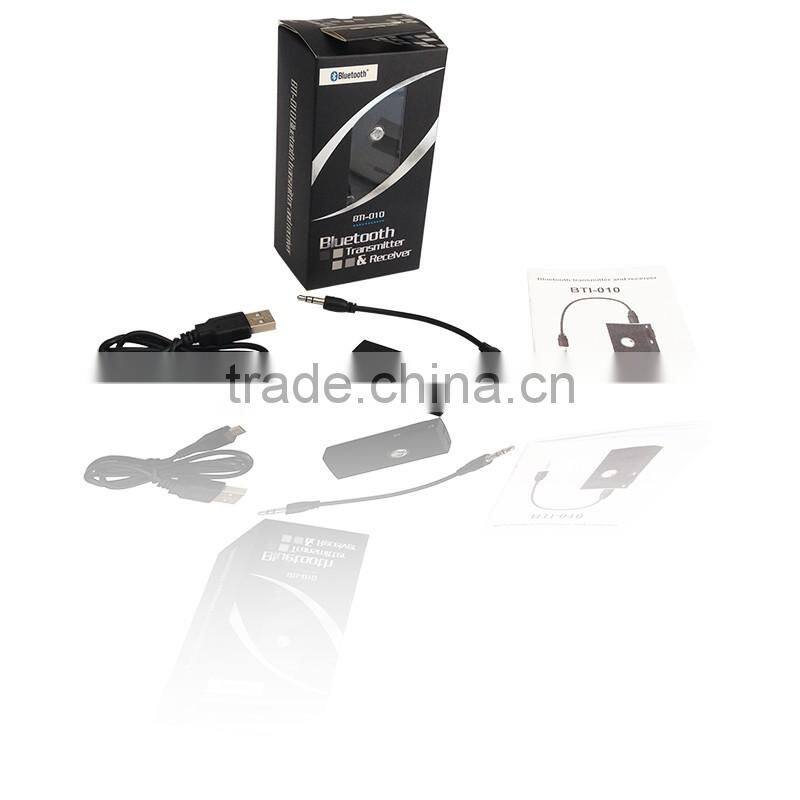 2 in 1 3.5mm jack Stereo HiFi Wireless Bluetooth 3.0 built in Audio Transmitter and receiver