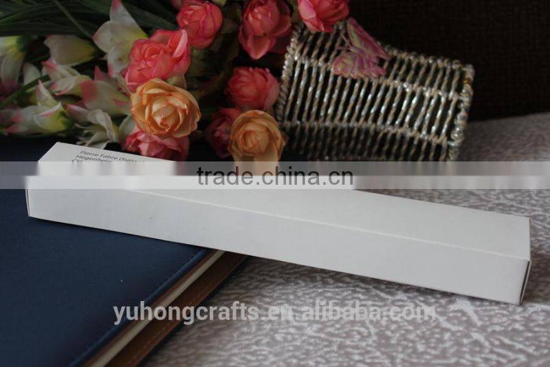 Cheap white hand folding fan paper box