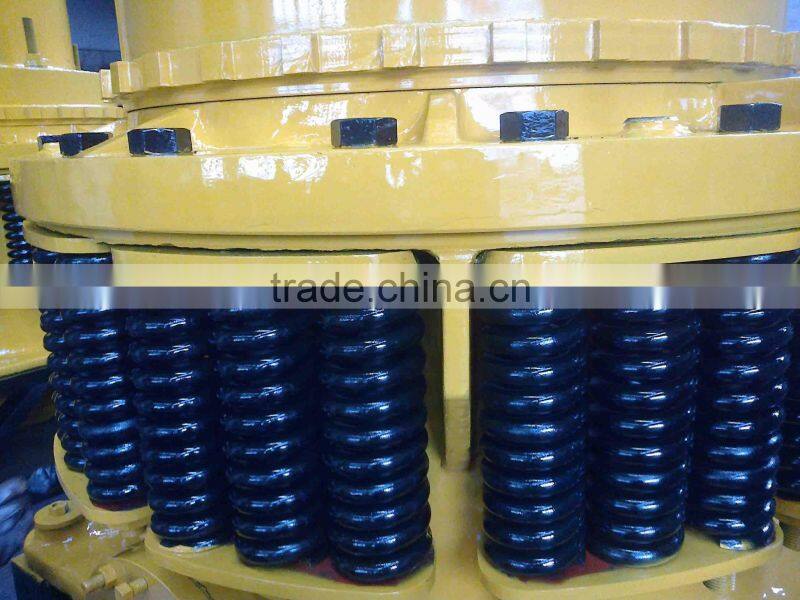pulley spring type conical crusher for secondary crushing stage