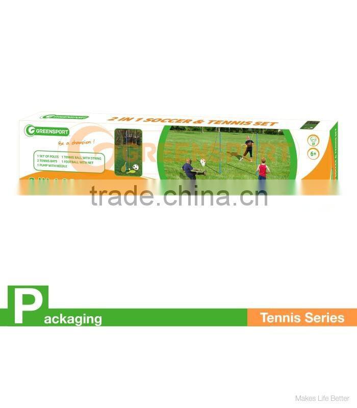GSDDT1 COLOR BOX PACKING 2 IN 1 SOCCER & TENNIS SET