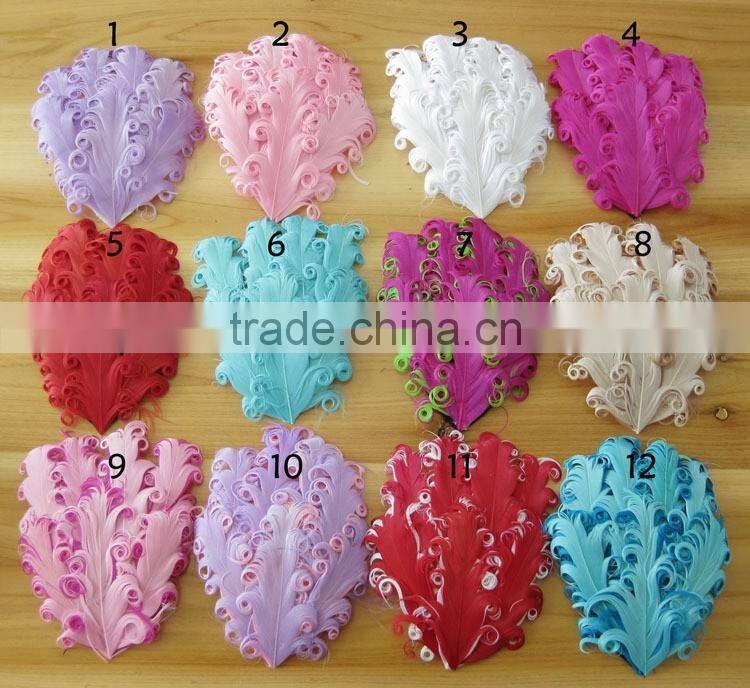 curly feather headband for kids hair accessories