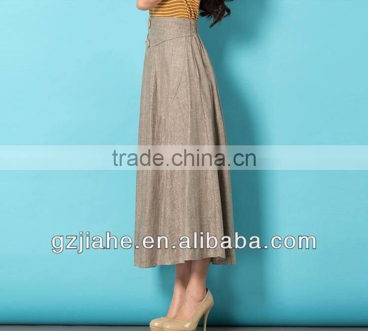 Fashion chiffon long dress for women skirt casual A-line long skirt