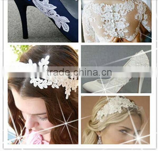 high quality embroidery lace trimming wedding invitations WLC136