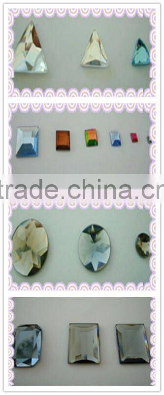 round shaped flat crystal mirror beads for wall decoration