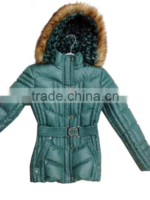 New women coat with fur hood