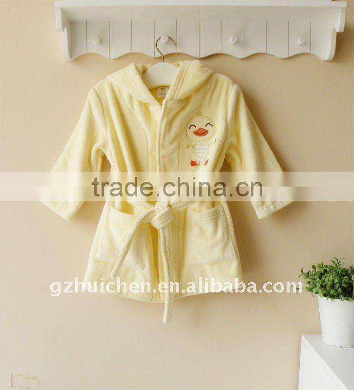 2011 autumn baby clothes 100% cotton embrooider baby bathrobe