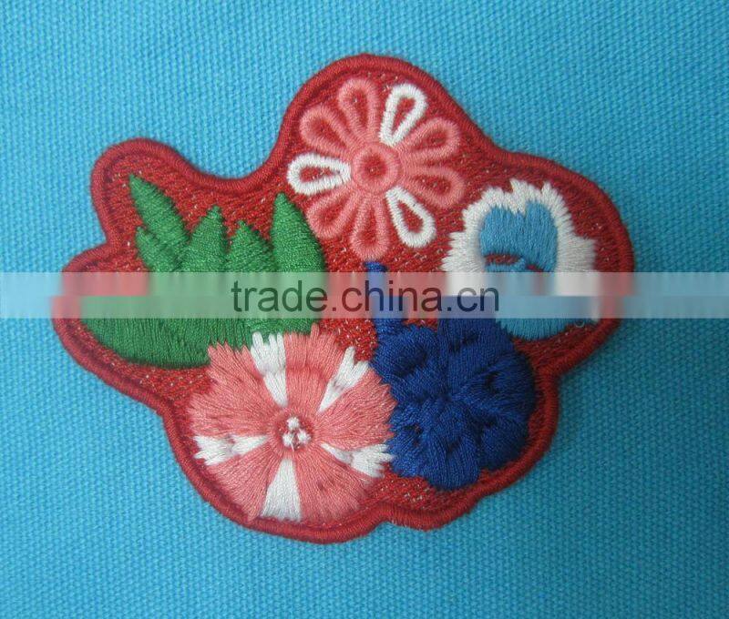 machine crochet cotton flower patches for clothes