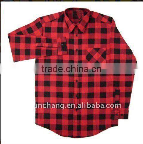 Rongcheng chinese factories men long sleeve flannel shirt