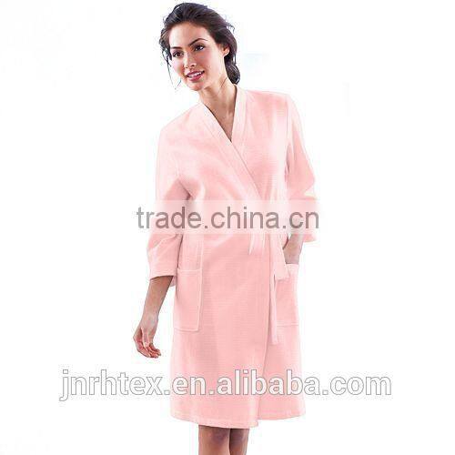 100% cotton bathrobe women,wholesale waffle bathrobe china