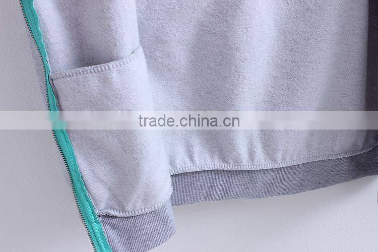 Plain Fleece Zipper Up Casual Hoodie Jacket For Men