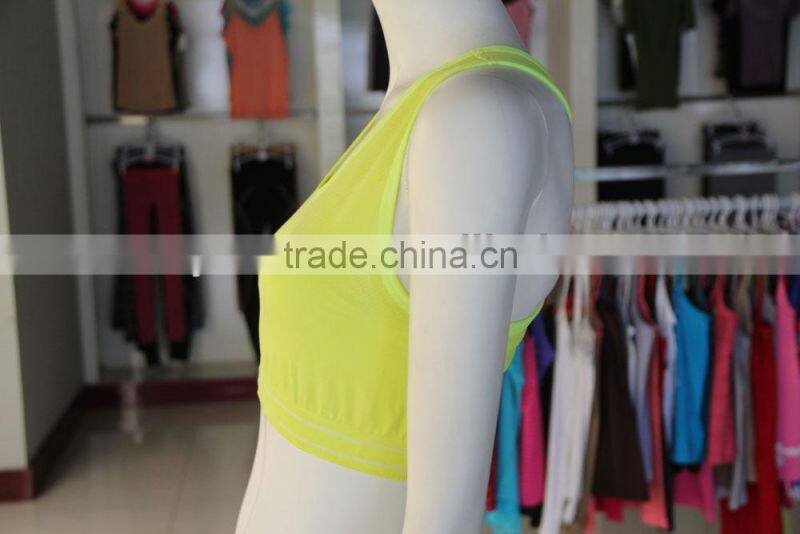 seamless knitting yoga sports women sexy nude bra