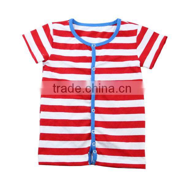 Red and white striped T-shirt 2017 Summer black and baby boutique tank top for kids