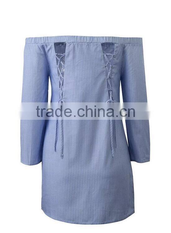 Runwaylover EY2330B Europe Style 2017 Ladies Fashion Off-Shoulder Blouse