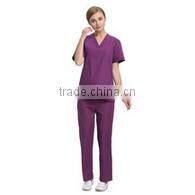 Short Sleeve White Blouse Nurse Uniform White Hospital Scrub Tops