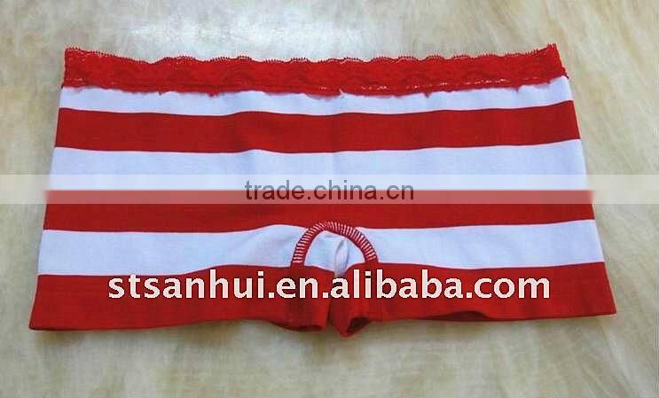 Factory wholesale beautiful striped womens seamless briefs