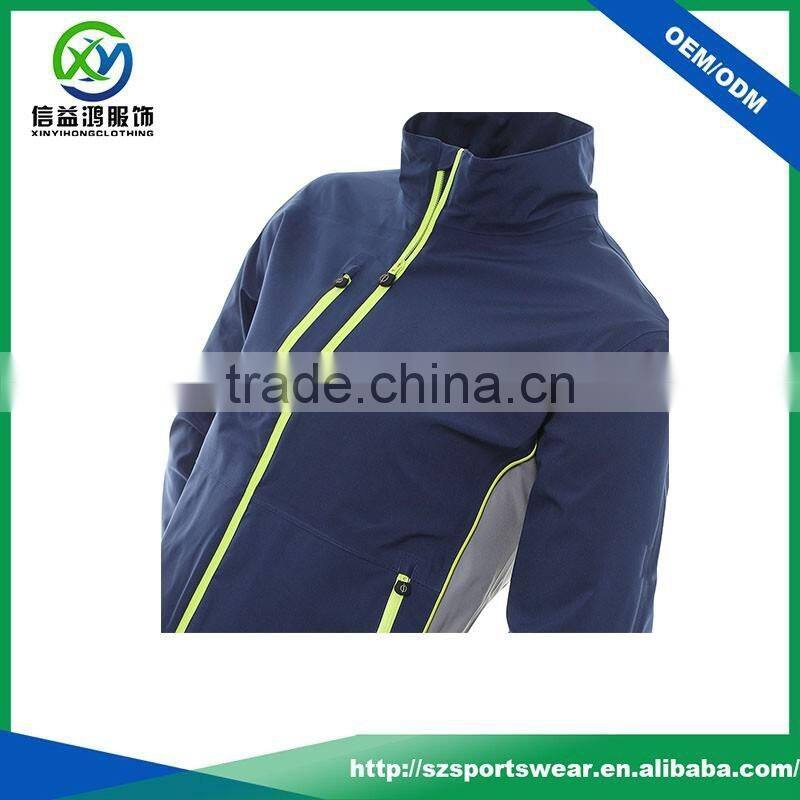 OEM service high quality custom nylon fabric windbreaker jacket waterproof golf jacket
