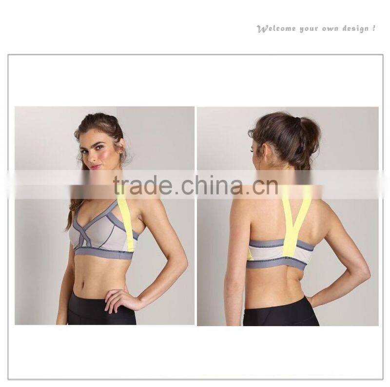 2016 Custom Women Sexy Sports Yoga Bra With Fitness Wear Gym Wear