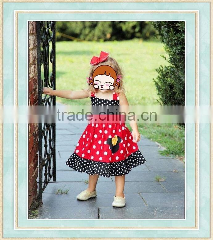 Birthday dress for children fresh floral print supper hot sale girls boutique summer dress