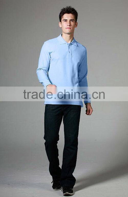 Hotsale OEM Colorful bamboo long sleeves polo / comfort colors polo tshirts T13327-10