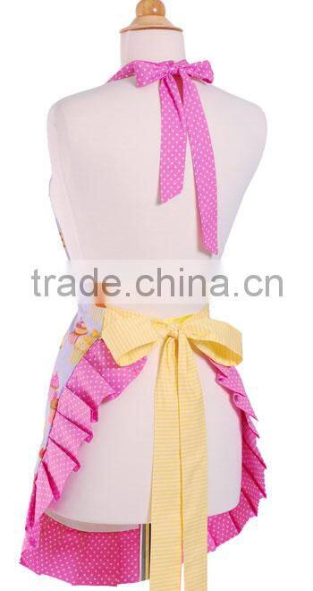 Women's Apron Sadie Damask Black