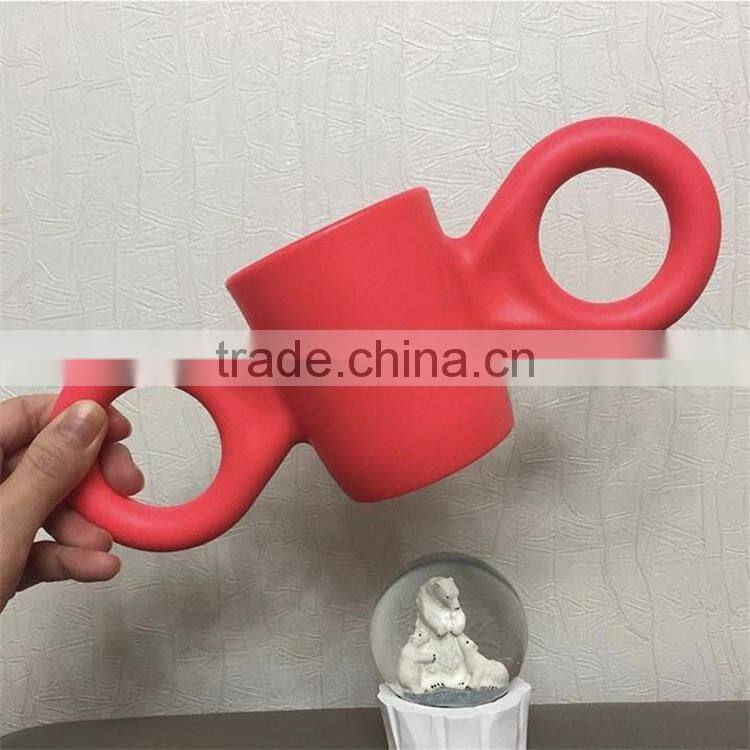 Ins hot sale plastic cup big ear mug candy cups Ins hot style in the Nordic beauty big ear cup children baby baby learn to drink