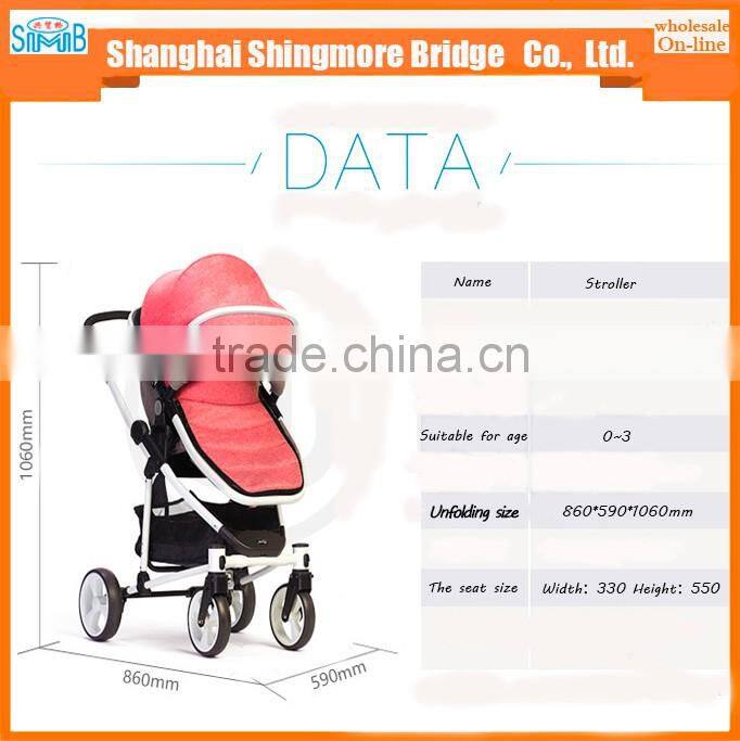 2016 China baby goods factory hot wholesale baby stroller aluminum baby walker