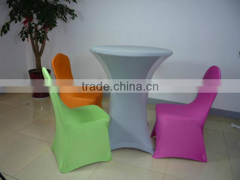 Spandex chair cover with X cross sash white Lycra four way stretch chair cover Nylon chair cover