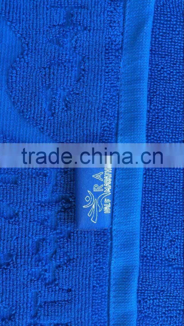 emboss logo towel, cotton fitness towel, personalized towels