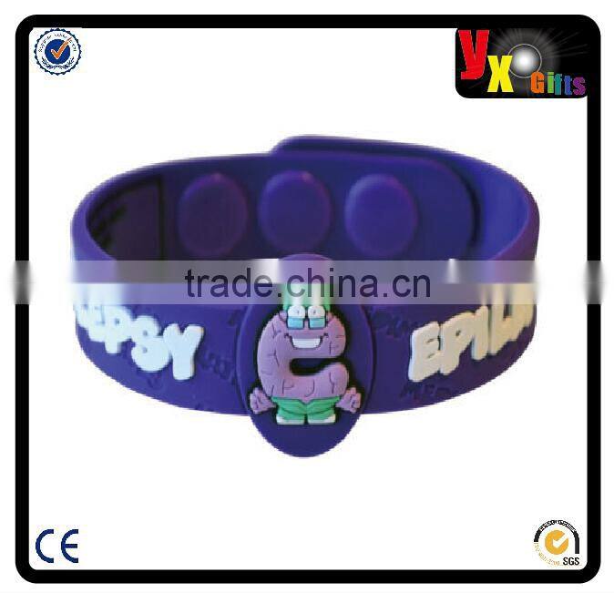 I HAVE ALLERGIES Writable AllerMates Silicone Wristband for Kids - Size M/L