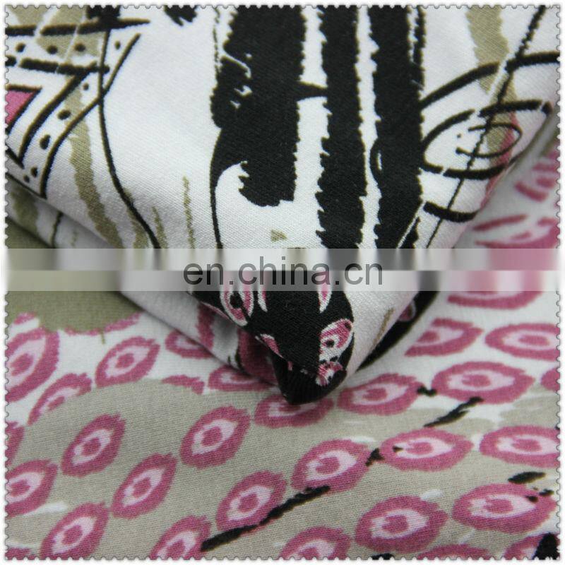 soft touch printed knitted fabric