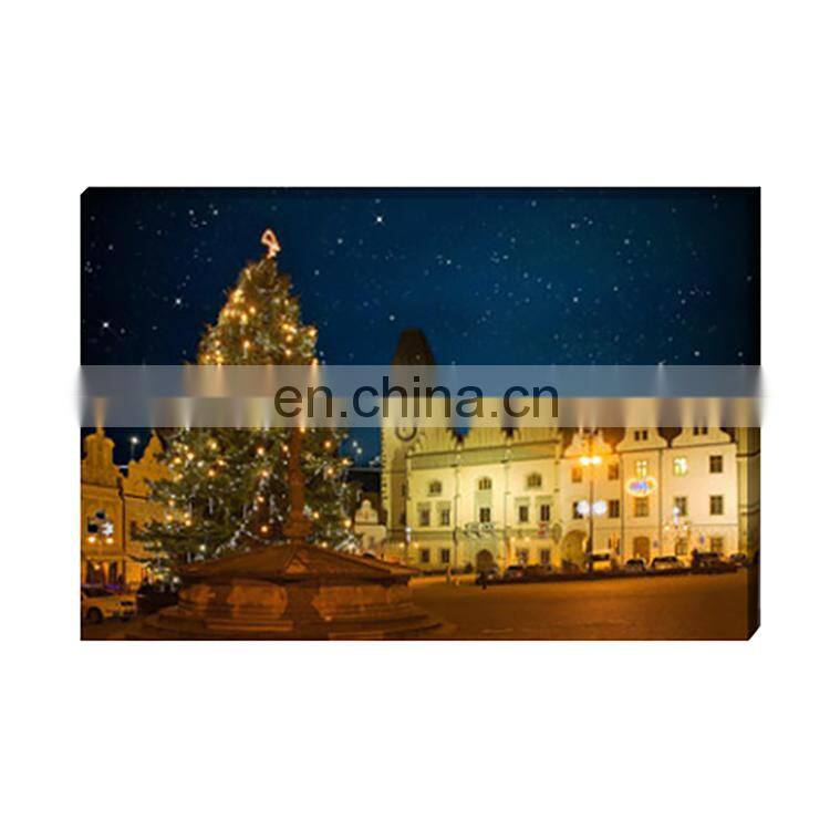 low quality light up fancy christmas stocking with feather